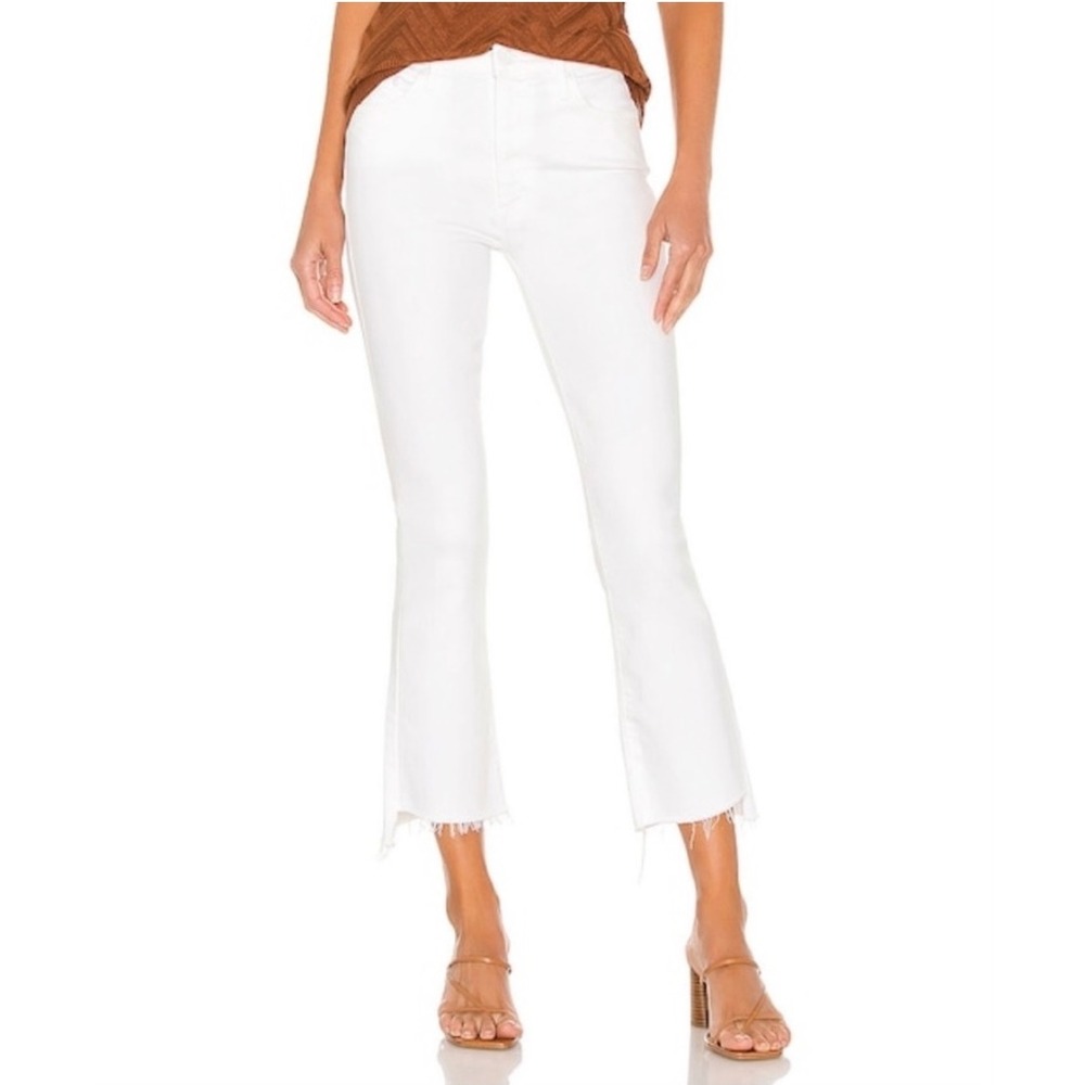 Mother The Insider Crop Step Fray 26 Fairest Of Them All White Casual Minimalist
